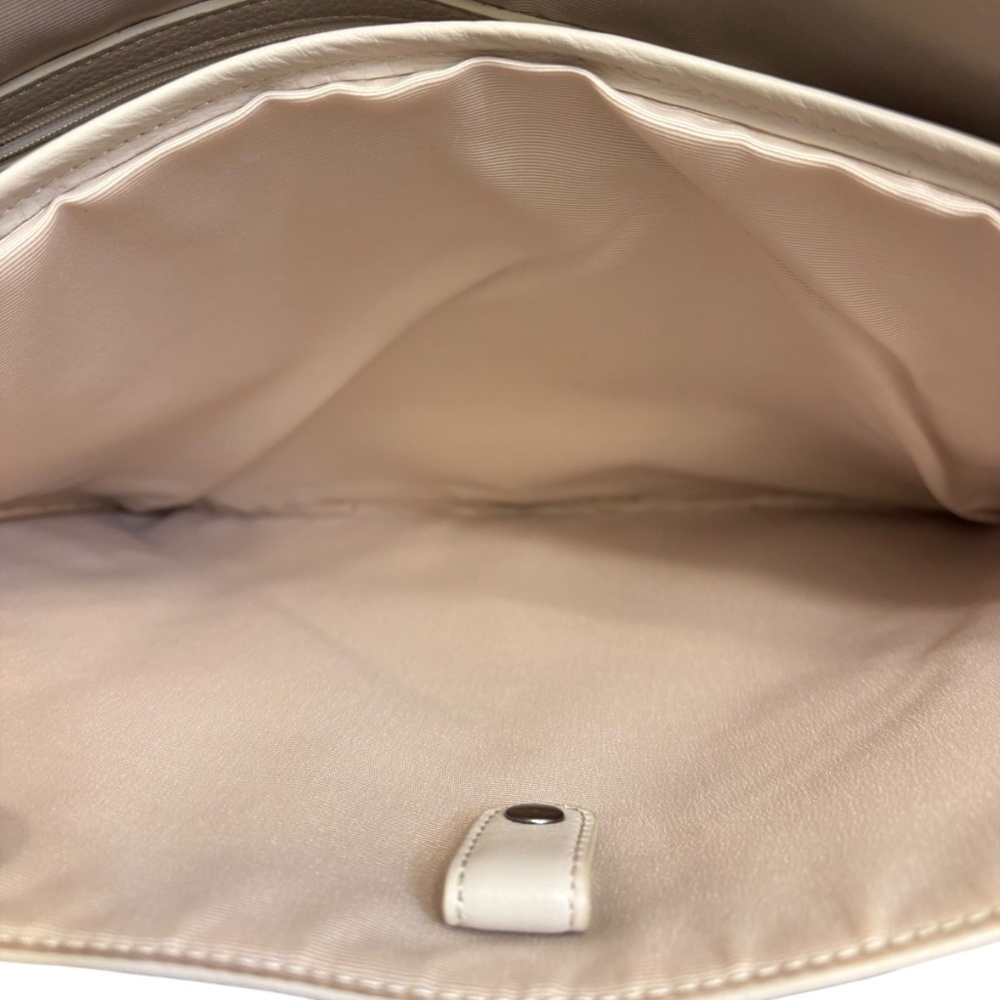 Levenger white leather messenger briefcase laptop bag - Picture 15 of 16
